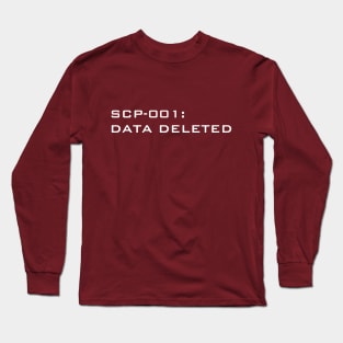 SCP-001: data deleted Long Sleeve T-Shirt